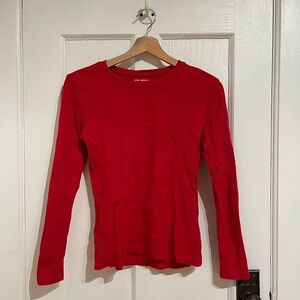 Joe Fresh red organic cotton long sleeve T-shirt